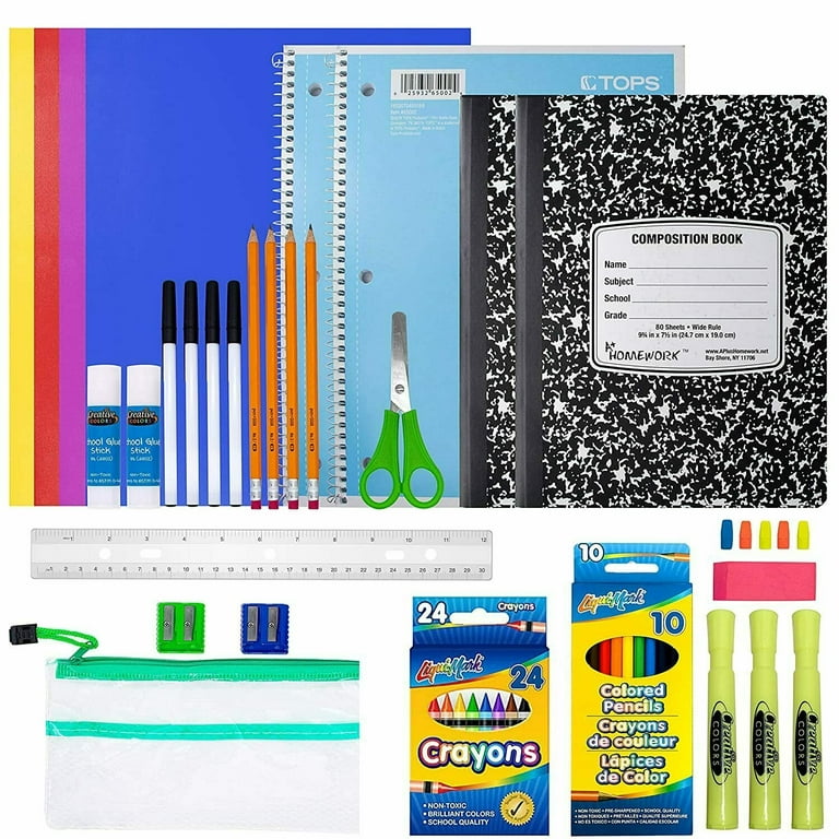 53 Pieces Kids School Supplies Kit Bundle Stationary Set (and FREE Gift)