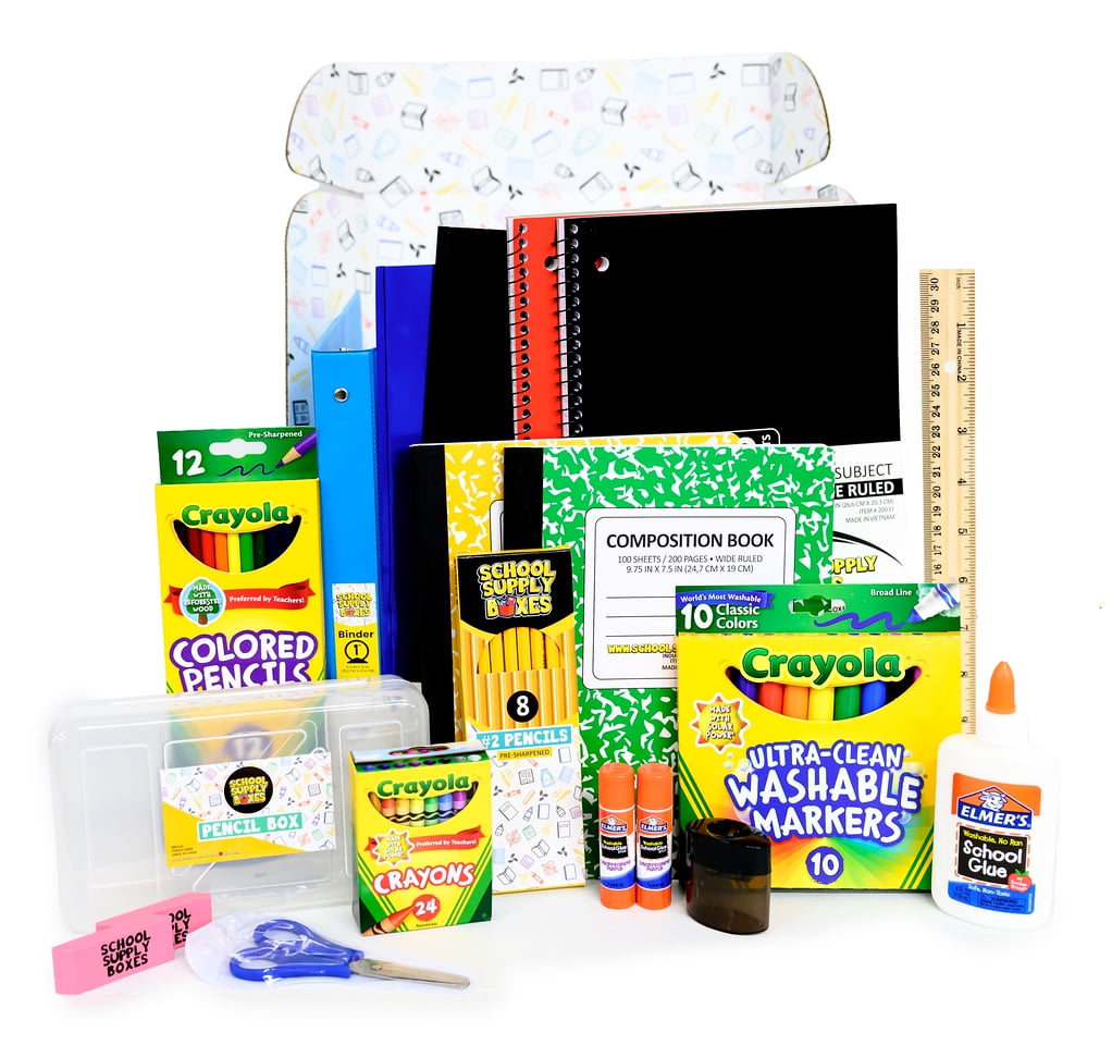 School Supply Boxes Back to School Essentials Supplies Kit Bundle (K8)