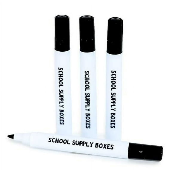 School Supply Boxes | Black Dry Erase Markers | 300 Pack | Bold Chisel Tip, Low-Odor Dry Erase Markers for Whiteboards