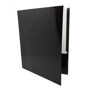 School Supply Boxes | Black Three-Prong Two-Pocket Folders | 20-Pack | Letter Size Folders for Classroom & Office