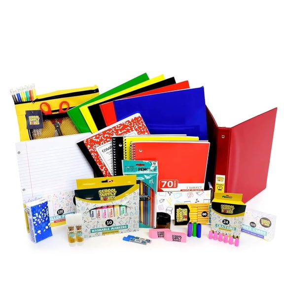 School Supply Boxes | Elementary School Bundle (78 Piece) | House Brand | 1 Box (1 Unit)