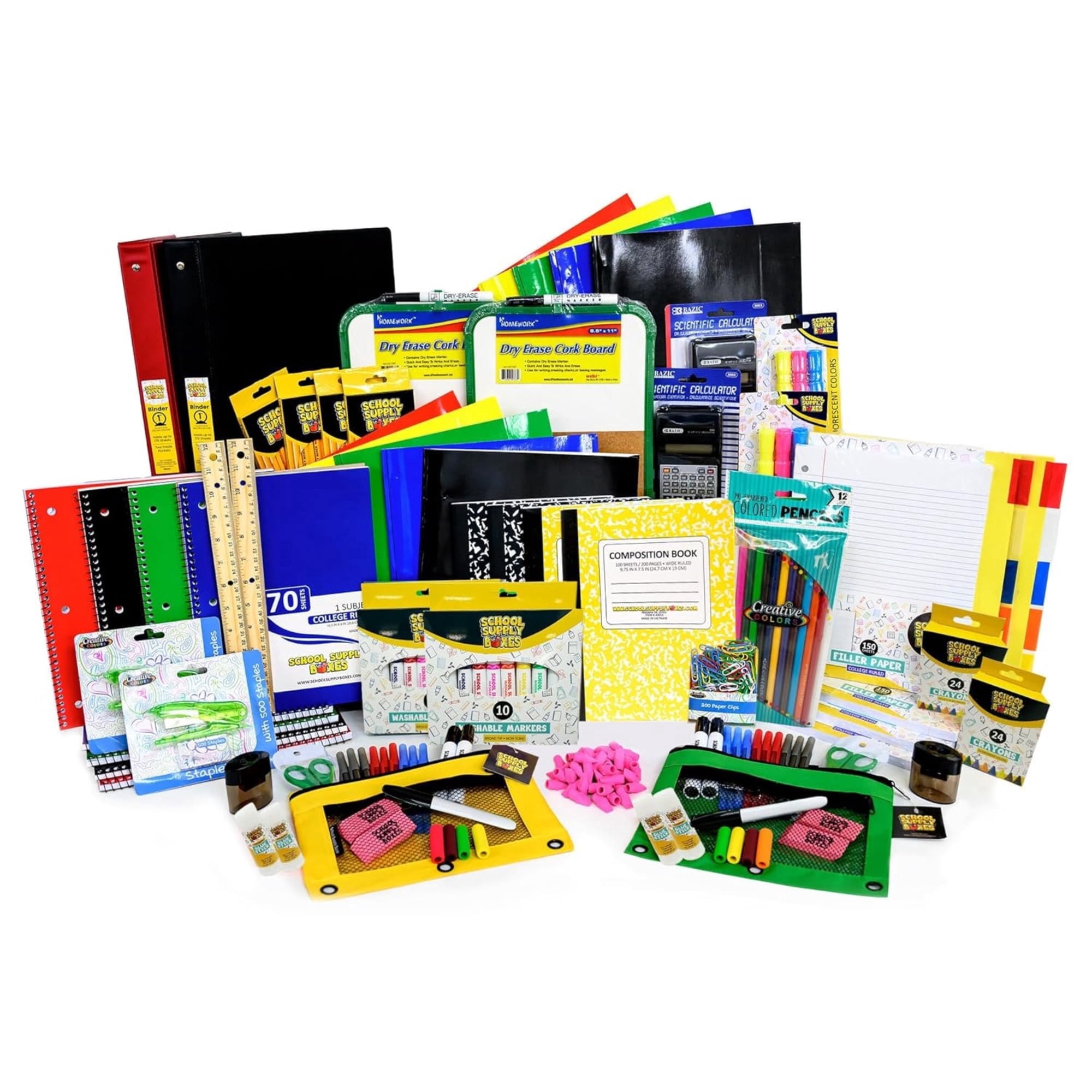 School Supply Boxes | Mega Back to School Bundle (308 Piece) | House Brand | Pallet (36 Units)