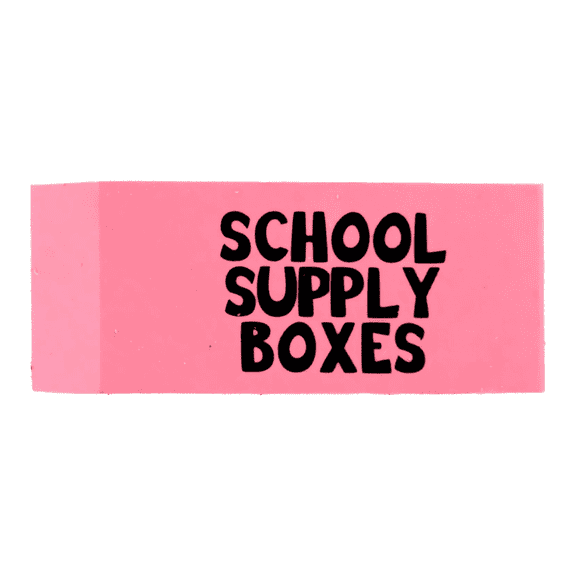 School Supply Boxes | Pink Wedge Erasers | 60 Pack | Smudge-Free and Durable