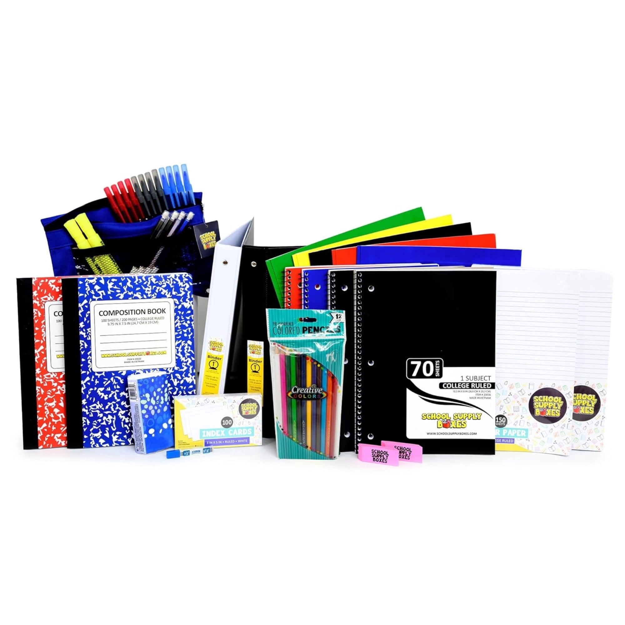 School Supply Boxes | Secondary School Bundle (50 Piece) | House Brand | 1 Box (1 Unit)
