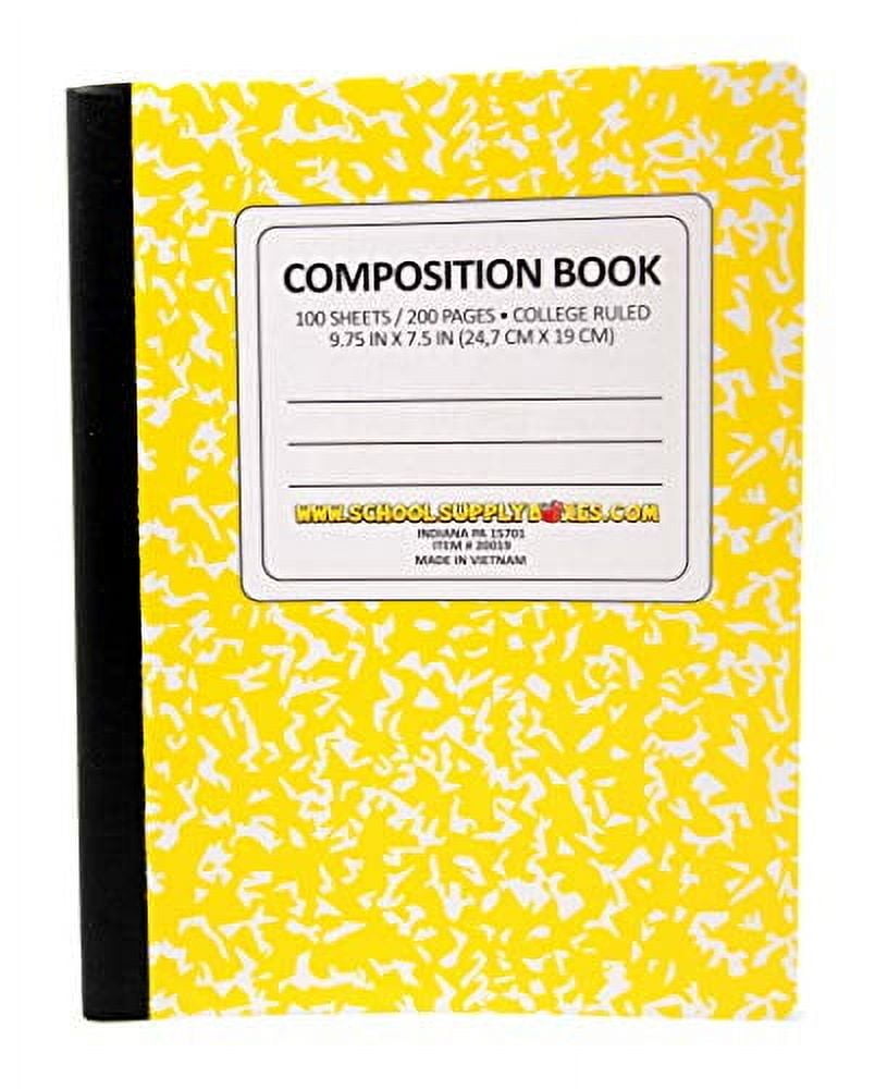 Small Box Ruled Notebook School Supply Boxes | Yellow, College-Ruled Composition Notebooks | 24 ...
