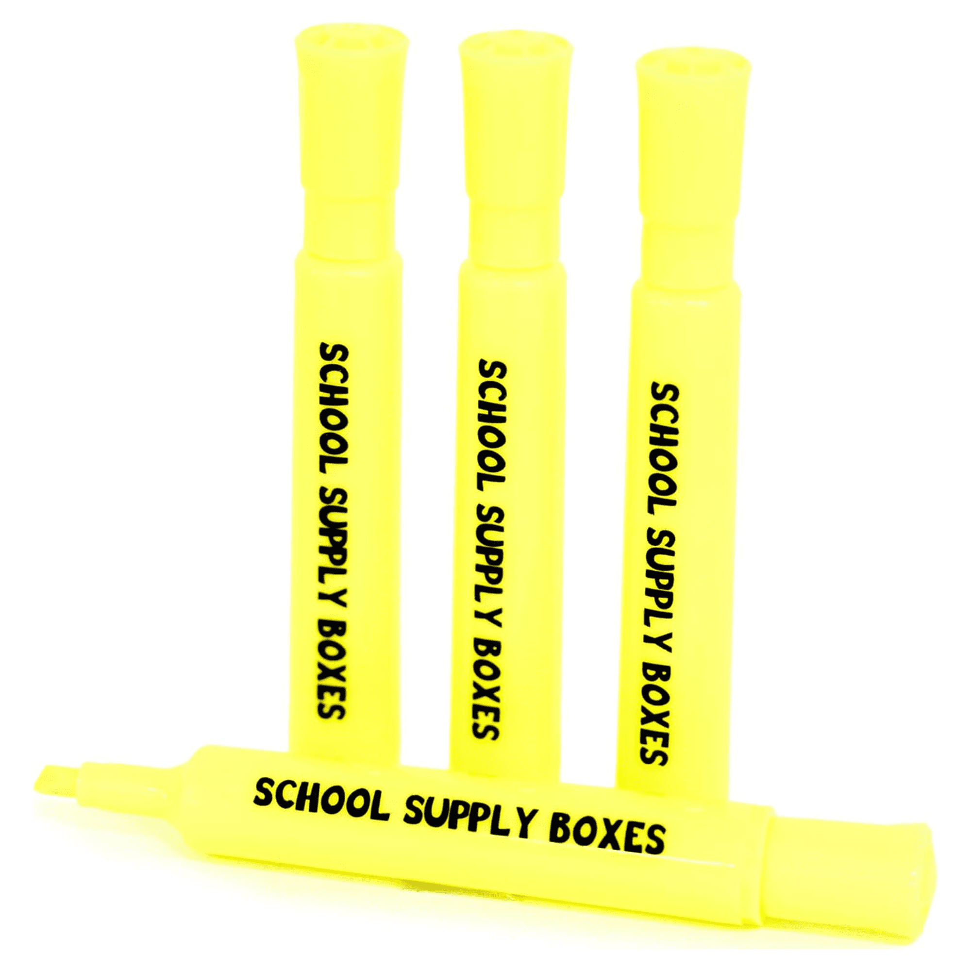 School Supply Boxes | Yellow Highlighters | 100 Pack | Bold Chisel Tip, Low-Odor Highlighters