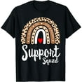 thumbnail image 1 of School Support Services Team Teacher Support Squad Leopard T-Shirt Black X-Large, 1 of 4