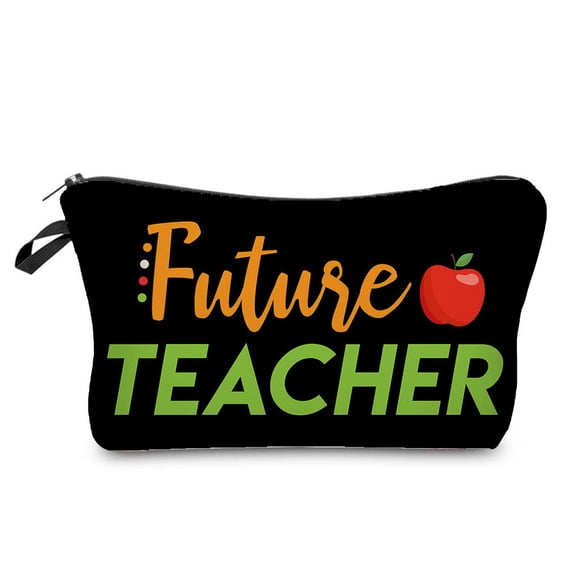 School Teacher Gift Organizer Pouch Bag Custom Made Makeup Bag for Women Personalized Travel Makeup Bag Portable Cosmetic Bag