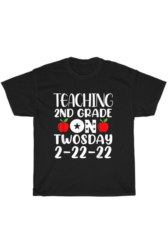 School Teacher Teaching 2nd Grade On Twosday 2-22-22 Matching Group Gift T-Shirt