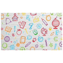 School Theme Photography Backdrop Polyester Material Classroom Background for School Events Education Decor Party