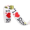 thumbnail image 1 of School-Themed Ribbon Set – 10 Rolls of Cute Abc, Bus & Pencil Printed Ribbons for Teacher Appreciation Crafts,Polyester Diy Gift-Wrapping & Wreath Supplies, Back-To-Stock Classroom Décor, 1 of 9