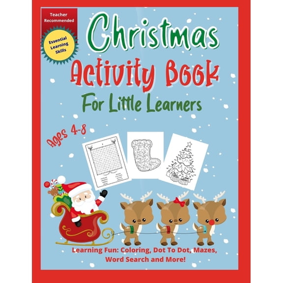 School Tools Press Activity Books Christmas Activity Book for Little Learners: A Complete Book of Fun and Engaging Christmas Activities for Kids Vol. 2, Book 13, (Paperback)