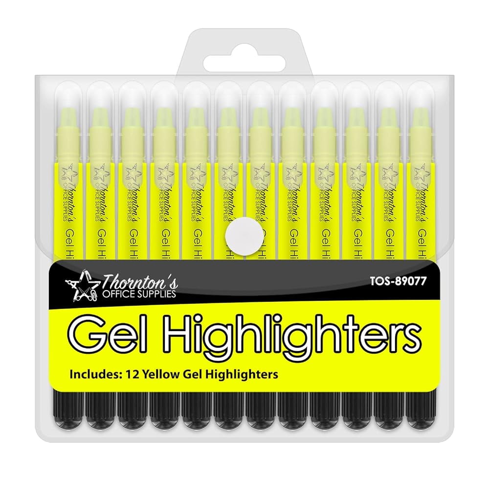 School TwistRetractable Bible Safe No Bleed Through Gel Highlighters