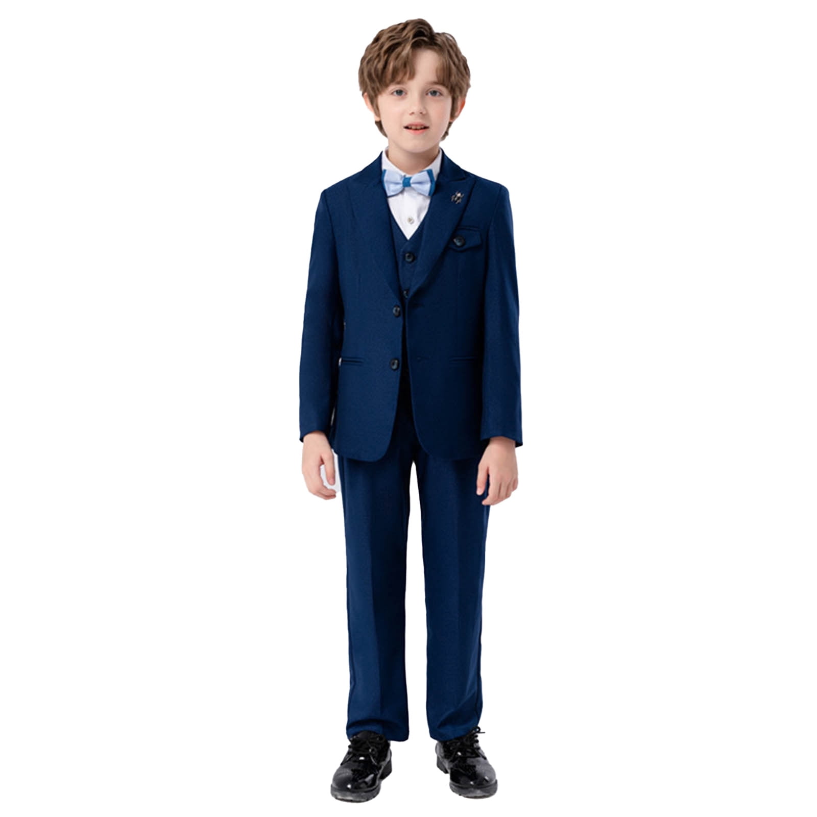 School Uniform for Boys - Boys Formal Suit Set Tuxedo Coat Vest Pants ...