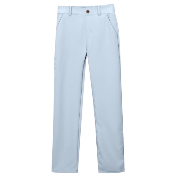 School Uniform for Boys Girls Classic Elastic Waist Twill Chino Pant Khaki Dress Pants Athletic Casual Formal Long Trousers Stretchy Pants with Pockets for Kids