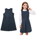thumbnail image 1 of School Uniform Dresses for Girls Knee Length Sleeveless Navy Jumpers for Girls School Clothes for Girls 12-13 Years, 1 of 5