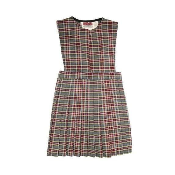 School Uniform Girls Pleated Slit Neck Jumper