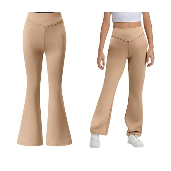School Uniform for Girls Skinny Fit Stretch Pants with Pockets Flare Leg Pants Khaki Pants for Girls Back To School Clothes Teen Clothes for Teen Girls 11-12 Years