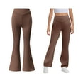 thumbnail image 1 of School Uniform for Girls Skinny Pants Stretch Pants with Pockets Flare Leg Pants Brown School Pants for Girls Back To School Clothes for Teen Girls Teen Clothes for Girls 13-14 Years, 1 of 5