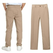 HICBEKETEA School Uniform Pants for Boys Skinny Pants Kids Dress Pants with Pockets Straight Pants Boys Khaki Uniform Pants Back To School Outfits for Teen Boys KidPreppy Clothes for Boys 7-8 Years
