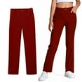 thumbnail image 1 of School Uniform Pants for Girls Skinny Fit Kids Dress Pants with Pockets Straight Pants Pants for Girls Back to School Outfits for Girls Kids Girls Pants Size 9-10 Years, 1 of 5