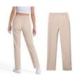 thumbnail image 1 of School Uniform Pants for Girls Skinny Fit Stretch Pants with Pockets Straight Pants Boys Beige Uniform Pants Back To School Clothes Teen Clothes for Girls 13-14 Years, 1 of 6