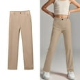 thumbnail image 1 of School Uniform Pants for Girls Skinny Pants Kids Dress Pants with Pockets Straight Pants Khaki Pants for Girls Back To School Outfits for Girls Girls Pants Size 9-10 Years Girls Clothes, 1 of 9