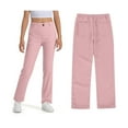 thumbnail image 1 of School Uniform Pants for Girls Skinny Pants Kids Dress Pants with Pockets Straight Pants Pink Pants for Girls Uniform Back To School Clothes for Teen Girls Teen Girls Clothes Size 13-14 Years, 1 of 5