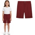 thumbnail image 1 of School Uniform Pants for Boys Flat Front Stretch Shorts Red Uniform Pants Boys Back To School Boys Uniform 12-24 Months, 1 of 3
