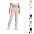 thumbnail image 1 of School Uniform Pants for Boys Girls 2025 Fashion High Stretchy Straight Leg Dress Pants with Pockets, 1 of 6