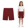 thumbnail image 1 of School Uniform Pants for Boys Stretch Flat Front Shorts Boys Red Uniform Shorts Back To School 12-13 Years Boys Clothes, 1 of 3