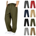 thumbnail image 1 of School Uniform Pants for Girls Pull-On Pants with Pockets Slim Fit Girls Uniform 15-16 Years, 1 of 7