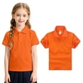 thumbnail image 1 of School Uniform Polo Shirts For Girls School Uniform Collared Short Sleeve Golf Shirts Boys And Girls Casual Athletic Breathable Tee Tops, 1 of 4