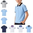 thumbnail image 1 of School Uniform Shirts for Boys Short Sleeve Polo Shirts Casual Uniform Shirts for Boys 2-3 Years, 1 of 5