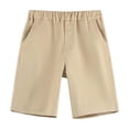 thumbnail image 1 of School Uniform Shorts Girls 4T, Boys Stretch Pull On Chino Shorts Kids School Uniform Youth Shorts Back To School, 1 of 5