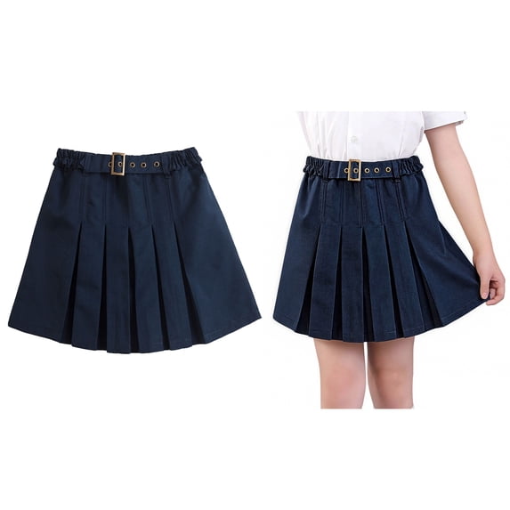 School Uniform Skirt for Girls Adjustable Waist Pleated Skirt with Built-in Shorts Back To School Clothes for Girls Tennis Skirt 9-10 Years