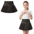 thumbnail image 1 of School Uniform Skirt for Girls Adjustable Waist Pleated Skirts with Shorts Back To School Clothes for Kids Girls Skater Skirts 5-6 Years, 1 of 3
