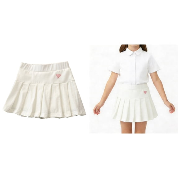 School Uniform Skirts for Girls High Waisted Pleated Scooter Skirt with Shorts Back To School Outfits for Girls Uniform Skort 3-4 Years