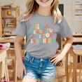 thumbnail image 1 of School Uniform Tshirts Kids School Season Graphic Tee Short Sleeve Round Neck Top Boys Tshirts Grey 160, 1 of 2