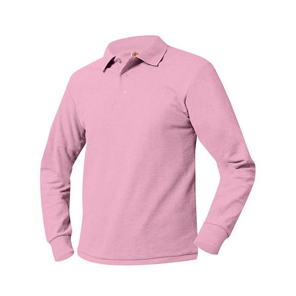 School Uniform Unisex Long Sleeve Pique Polo