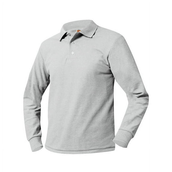 School Uniform Unisex Long Sleeve Pique Polo