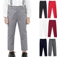 thumbnail image 1 of School Uniform for Boys Pull-On Pants with Pockets Slim Fit Boys Dress Clothes 6-7 Years, 1 of 6