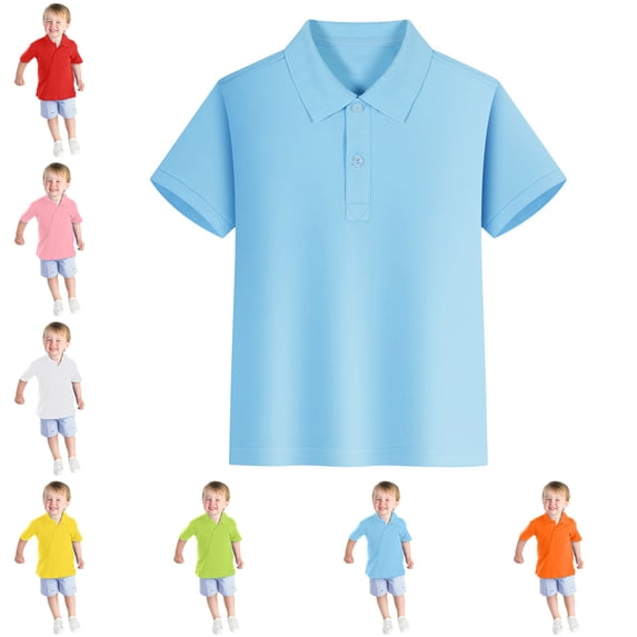 School Uniform for Boys Short Sleeve Boys Polo Shirt Moisture Wicking Boys Shirts Size 11-12 Years