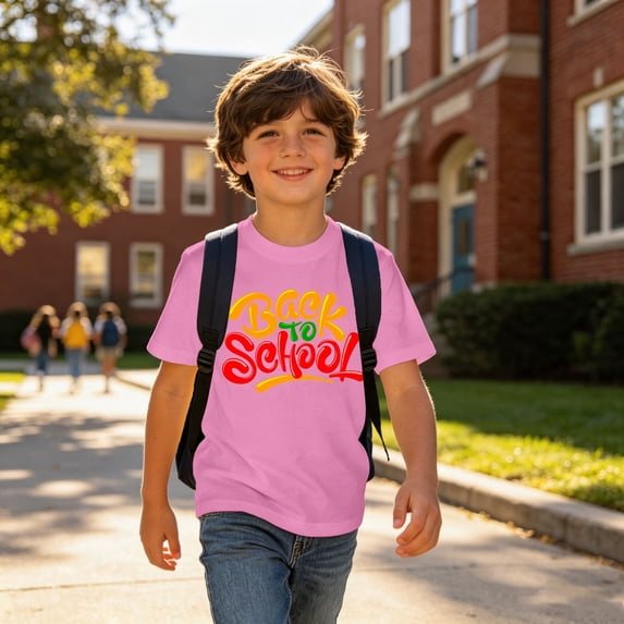School Uniform for Boys Short Sleeve Graphic Tees Back to School Funny Print Crewneck Casual Soft Comfortable T-Shirts for Boys Size 12-13Y