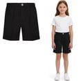 thumbnail image 1 of School Uniform for Boys Stretch Flat Front Shorts Kids Boy Black Shorts Back To School Boys Uniform Pants Size 6-7 Years, 1 of 3