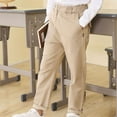 thumbnail image 1 of School Uniforms for Boys Straight Pants with Pockets Pull On Pants Elastic Waist Pants Khaki Pants for Boys Back To School Clothes Teen Boys Pants 15-16 Years, 1 of 8