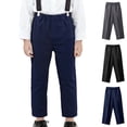 thumbnail image 1 of School Uniforms for Girls Casual Dress Pants with Pockets Slim Fit Navy Uniform Pants Girls 6-7 Years, 1 of 4