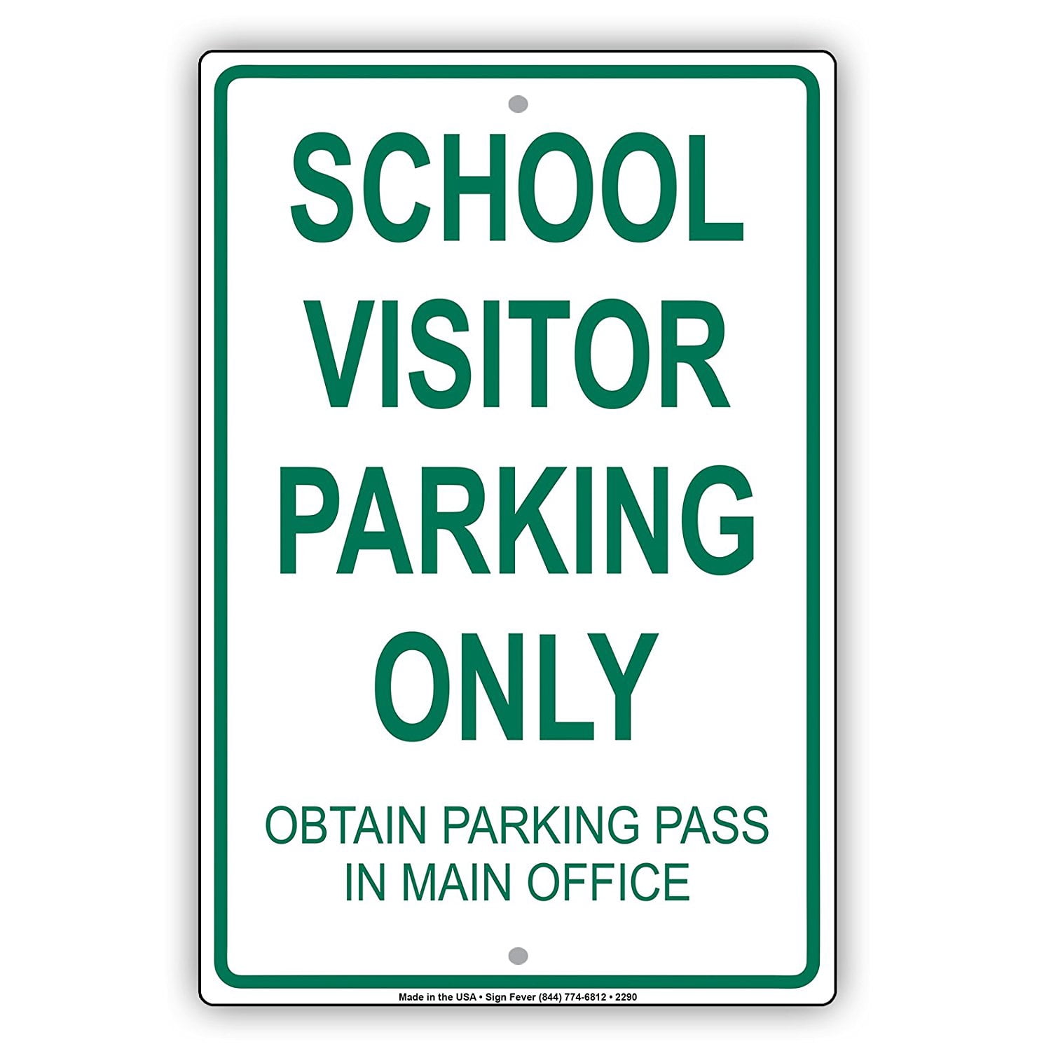 Pass Notice School Visitor Parking Only Obtain Parking Pass In Main Office Reserved ...