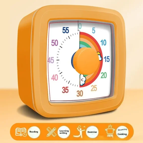 School Visual Timer for Children with Night Light, Digital Stopwatch, Pomodoro Timer for Kitchen and Home Use
