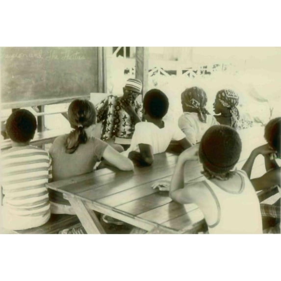 School With Henry Mercer Is Teaching The Students. People'S Temple Agricultural Project. Jonestown History